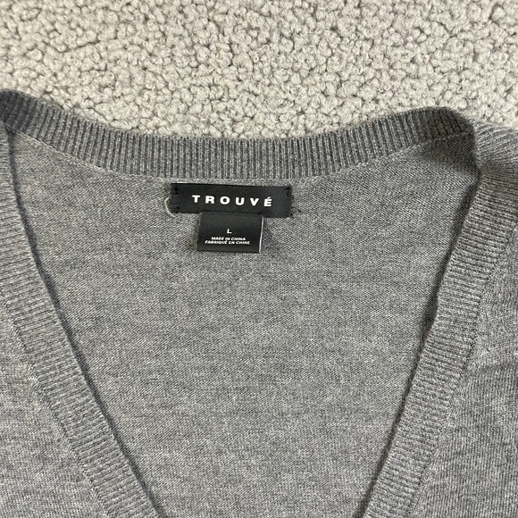 Trouve sweat Vest Size layered‎ long sleeve blouse top shirt large - Picture 4 of 7